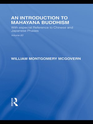 cover image of An Introduction to Mahāyāna Buddhism